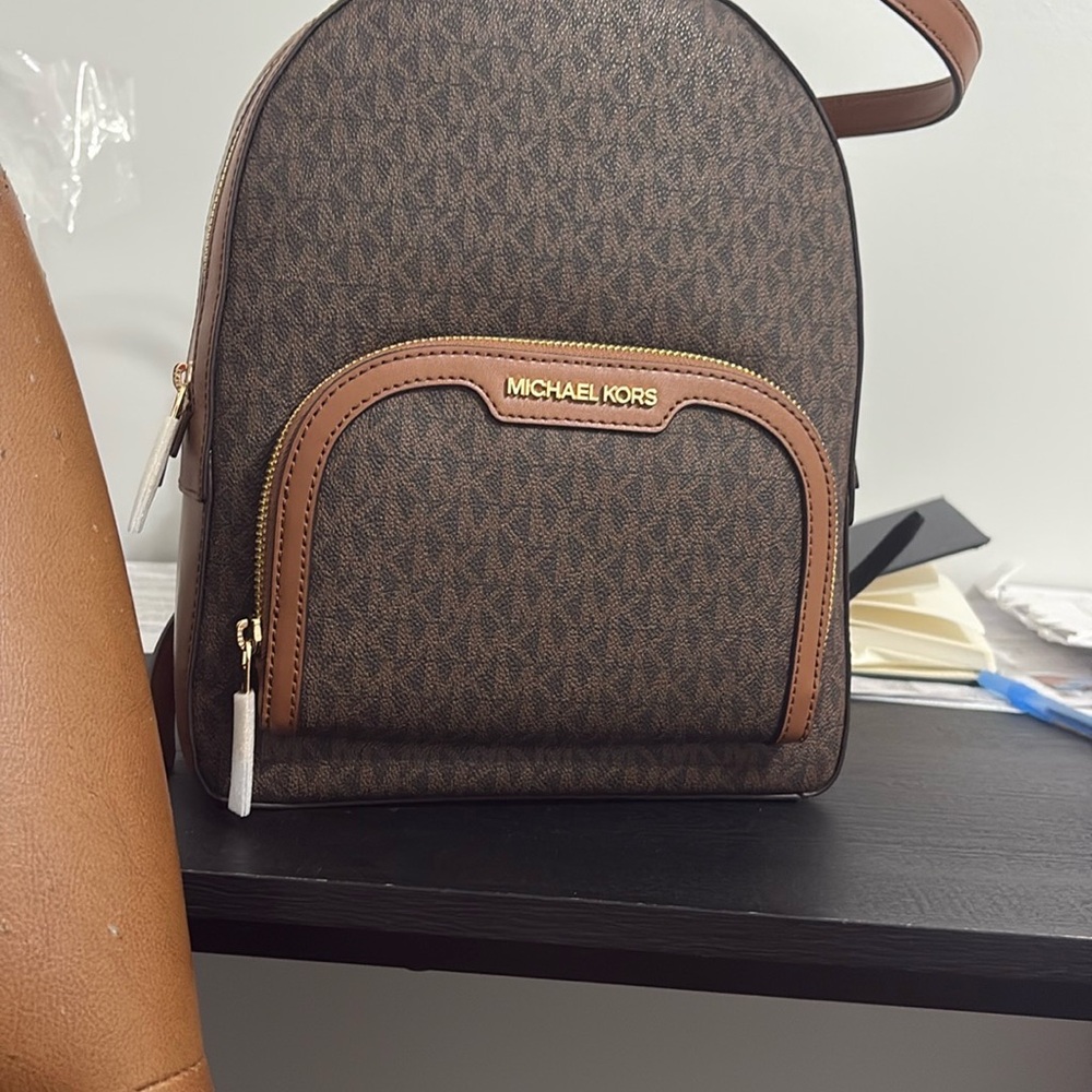 Brown bagpack